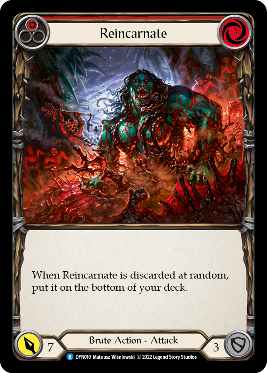 Reincarnate (Red) [DYN010] (Dynasty)  Rainbow Foil | Shuffle n Cut Hobbies & Games