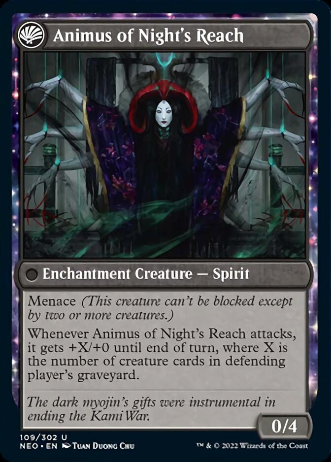 The Long Reach of Night // Animus of Night's Reach [Kamigawa: Neon Dynasty] | Shuffle n Cut Hobbies & Games