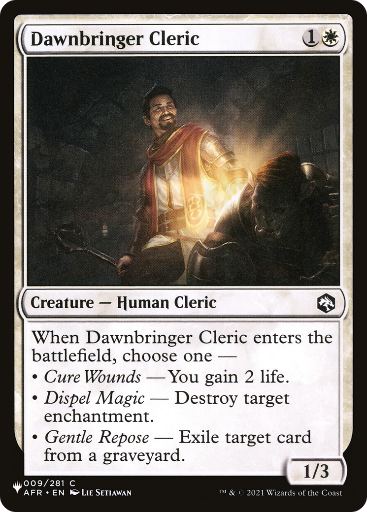 Dawnbringer Cleric [The List] | Shuffle n Cut Hobbies & Games