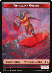 Phyrexian Goblin // The Hollow Sentinel Double-Sided Token [Phyrexia: All Will Be One Tokens] | Shuffle n Cut Hobbies & Games