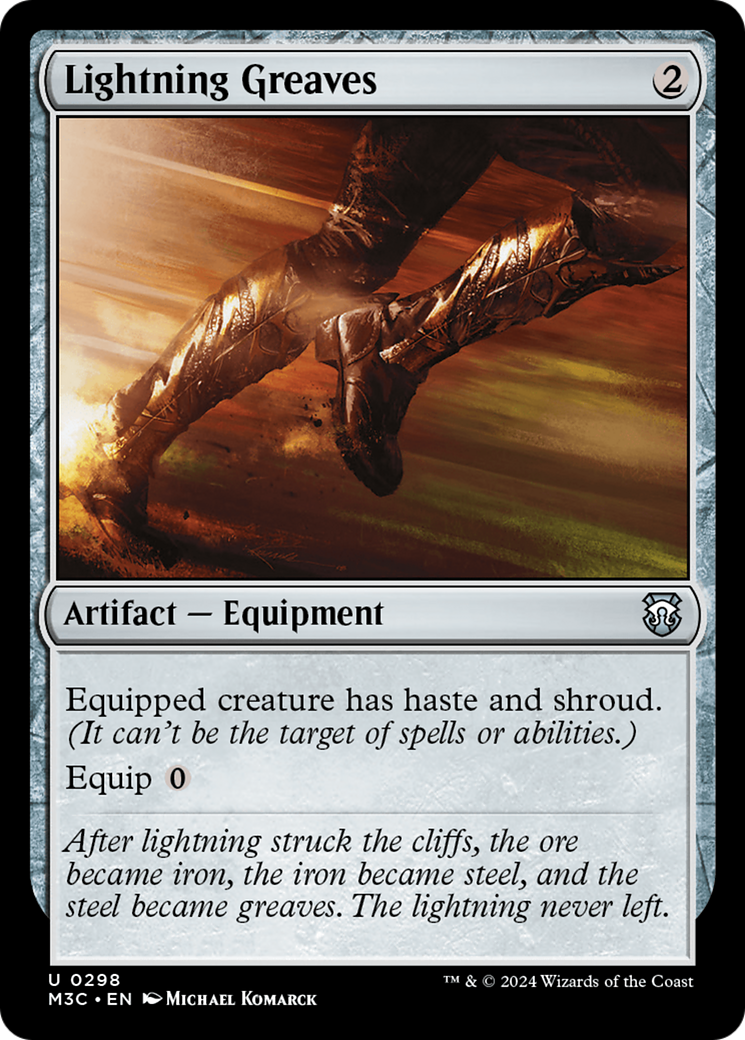 Lightning Greaves (Ripple Foil) [Modern Horizons 3 Commander] | Shuffle n Cut Hobbies & Games
