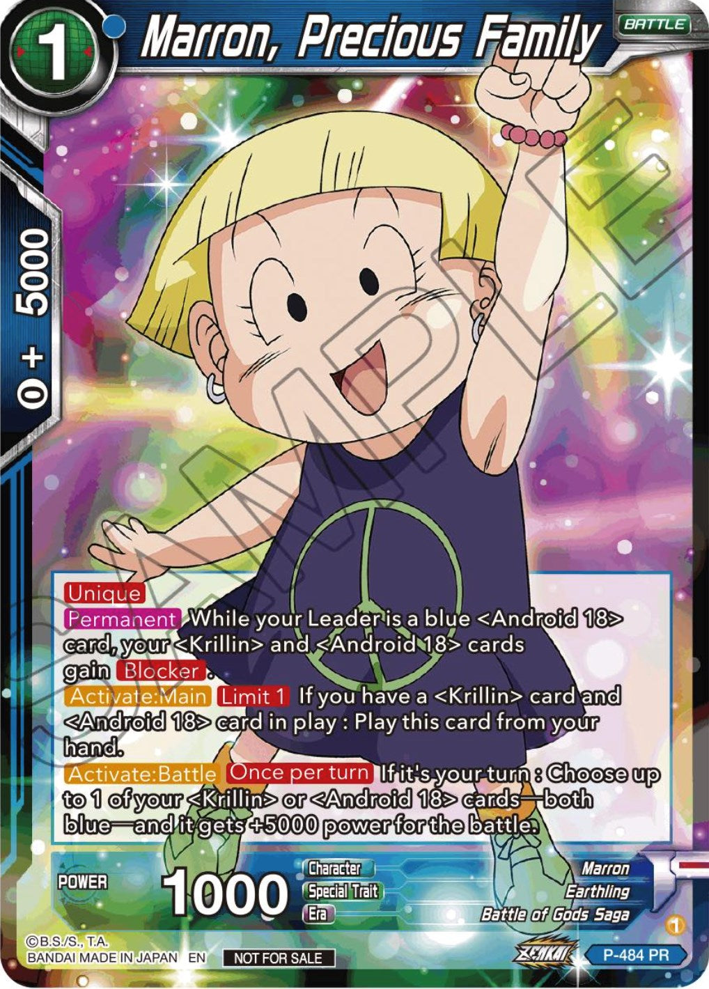 Marron, Precious Family (Zenkai Series Tournament Pack Vol.3) (P-484) [Tournament Promotion Cards] | Shuffle n Cut Hobbies & Games