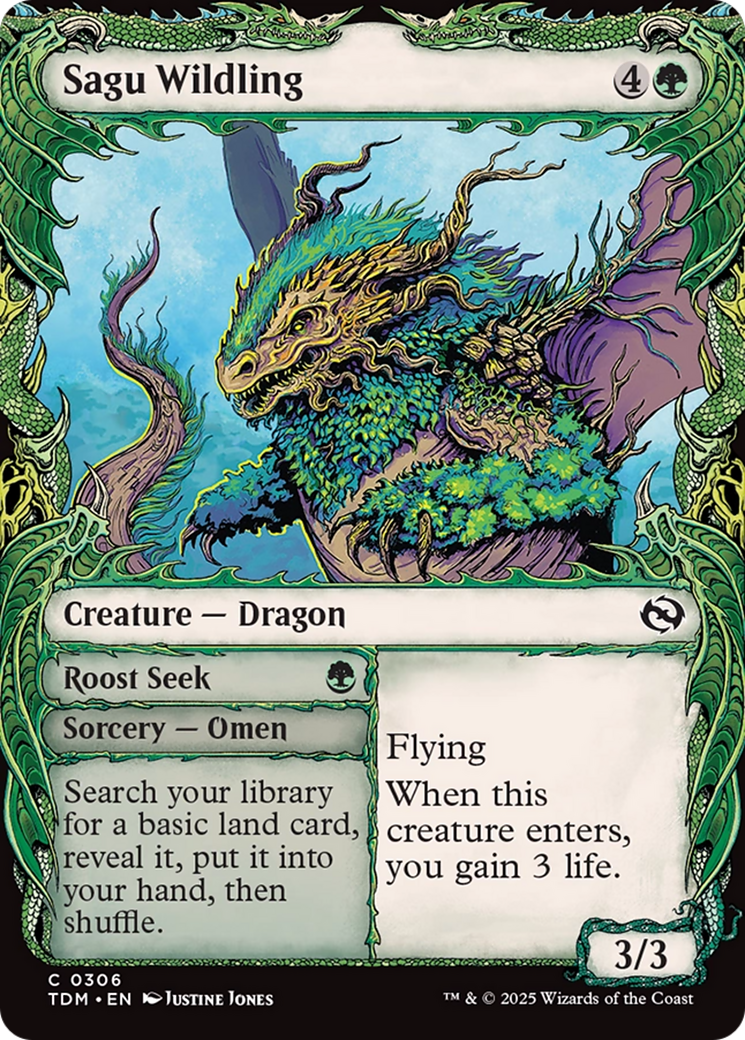 Sagu Wildling (Showcase) [Tarkir: Dragonstorm] | Shuffle n Cut Hobbies & Games