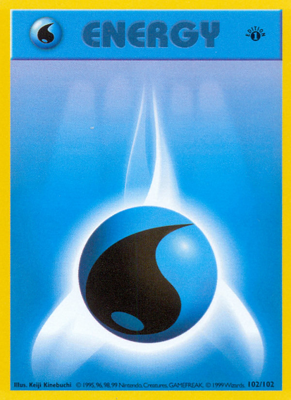 Water Energy (102/102) (Shadowless) [Base Set 1st Edition] | Shuffle n Cut Hobbies & Games