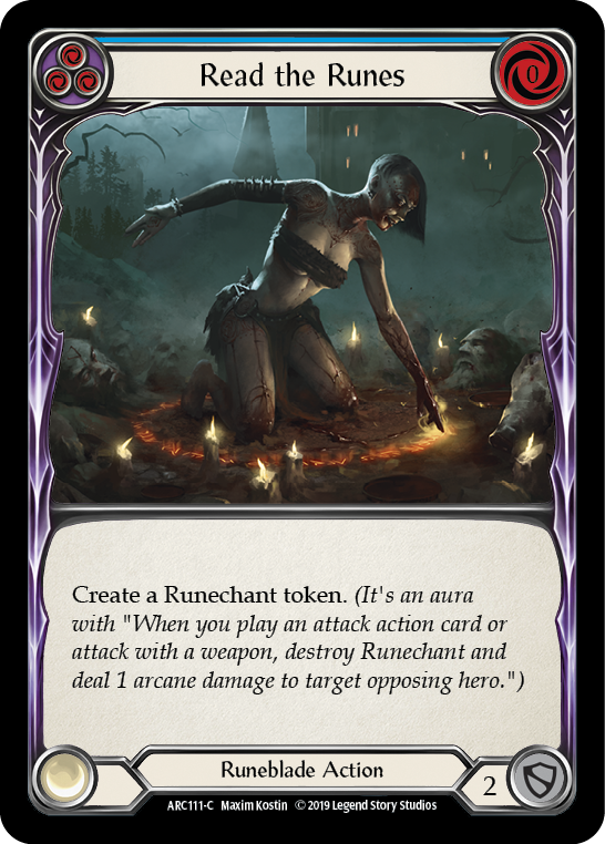 Read the Runes (Blue) [ARC111-C] (Arcane Rising)  1st Edition Normal | Shuffle n Cut Hobbies & Games