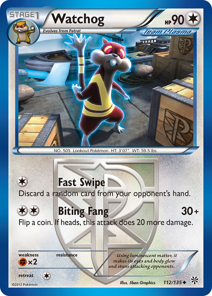 Watchog (112/135) [Black & White: Plasma Storm] | Shuffle n Cut Hobbies & Games