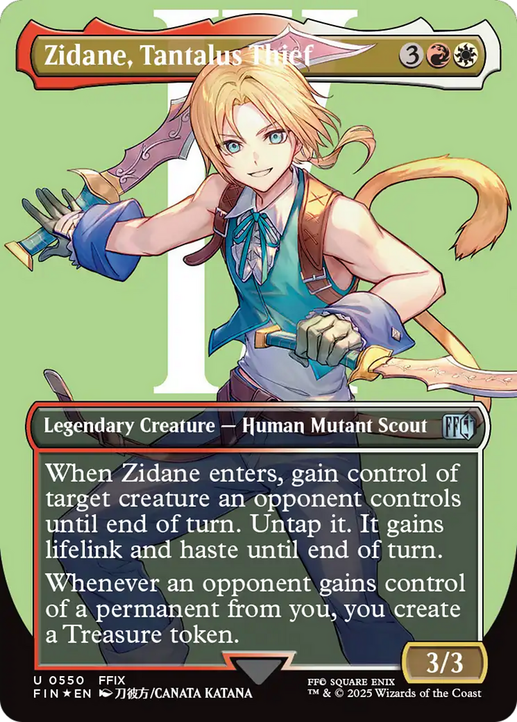 Zidane, Tantalus Thief (Borderless) (Surge Foil) [FINAL FANTASY] | Shuffle n Cut Hobbies & Games