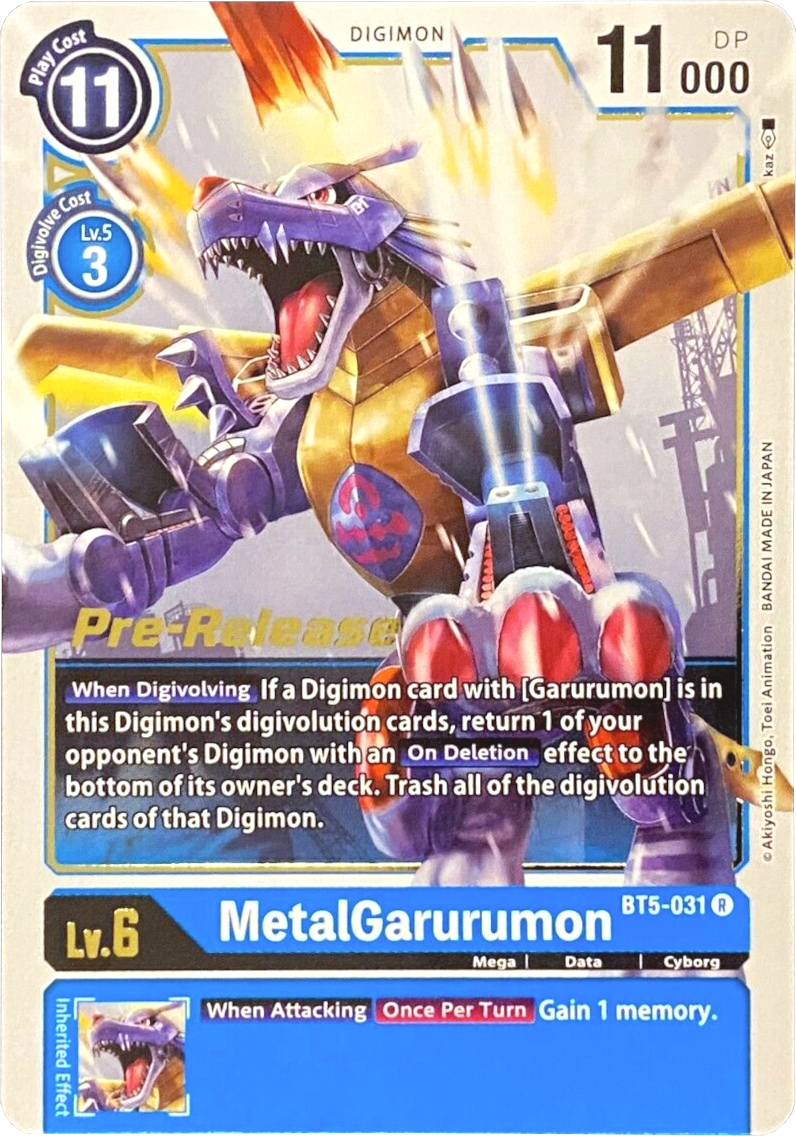 MetalGarurumon [BT5-031] [Battle of Omni Pre-Release Promos] | Shuffle n Cut Hobbies & Games