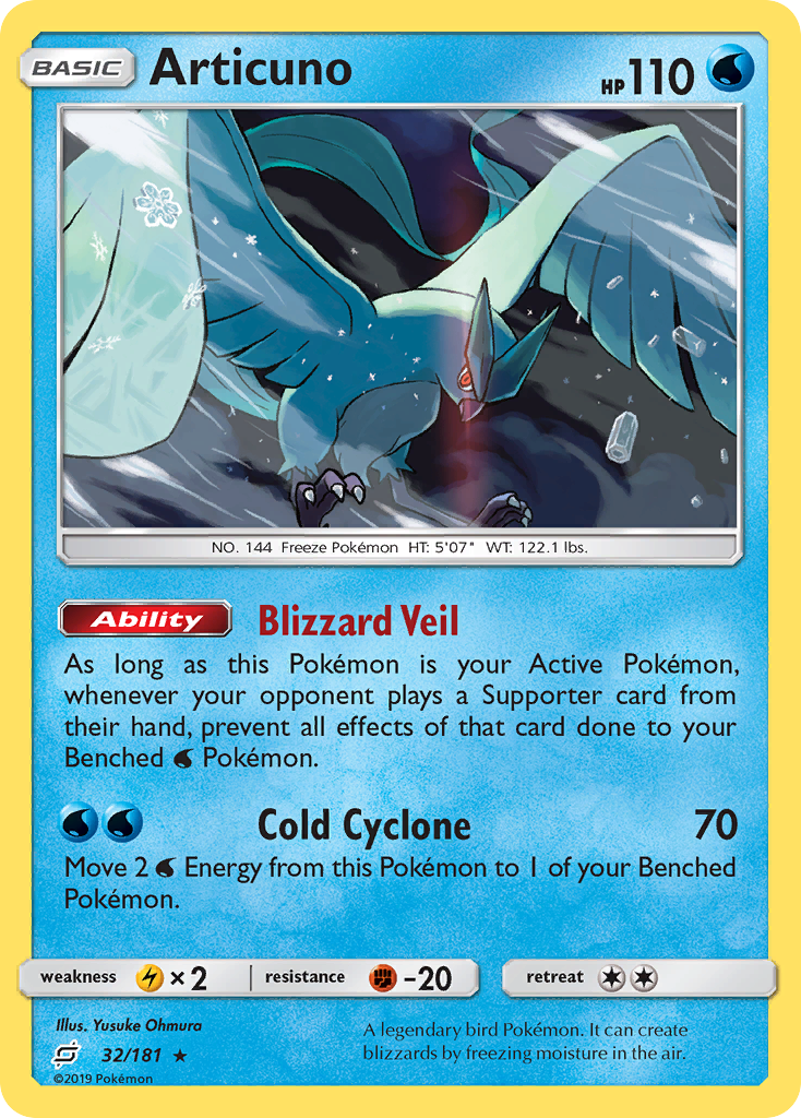 Articuno (32/181) [Sun & Moon: Team Up] | Shuffle n Cut Hobbies & Games