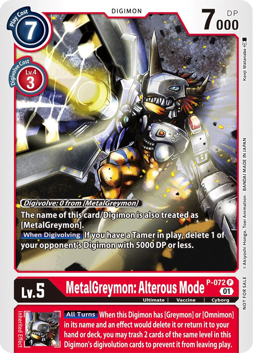 MetalGreymon: Alterous Mode [P-072] (Update Pack) [Promotional Cards] | Shuffle n Cut Hobbies & Games