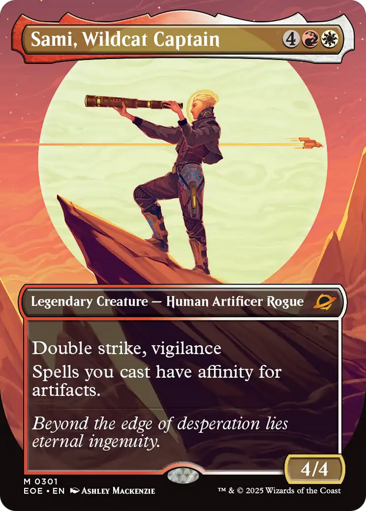 Sami, Wildcat Captain (Borderless) [Edge of Eternities] | Shuffle n Cut Hobbies & Games