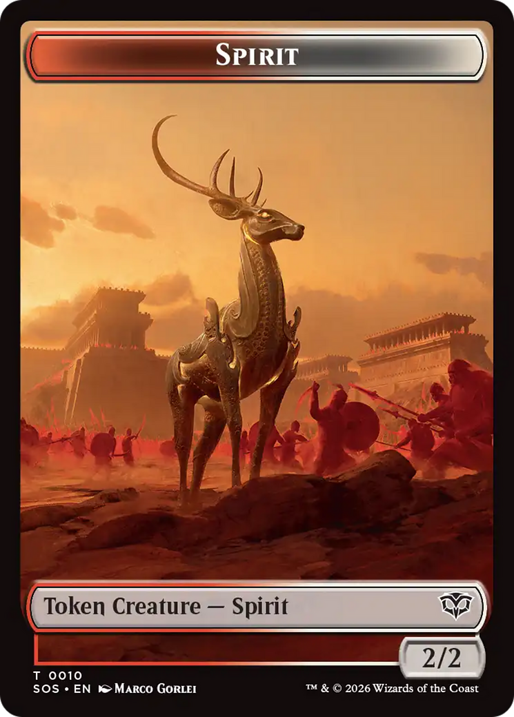 Inkling (0006) // Spirit (0010) Double-Sided Token [Secrets of Strixhaven Tokens] | Shuffle n Cut Hobbies & Games