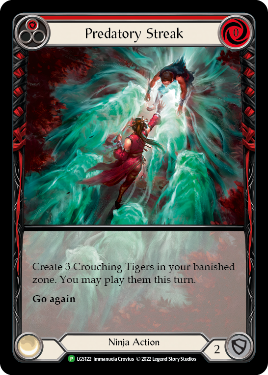 Predatory Streak (Red) [LGS122] (Promo)  Rainbow Foil | Shuffle n Cut Hobbies & Games