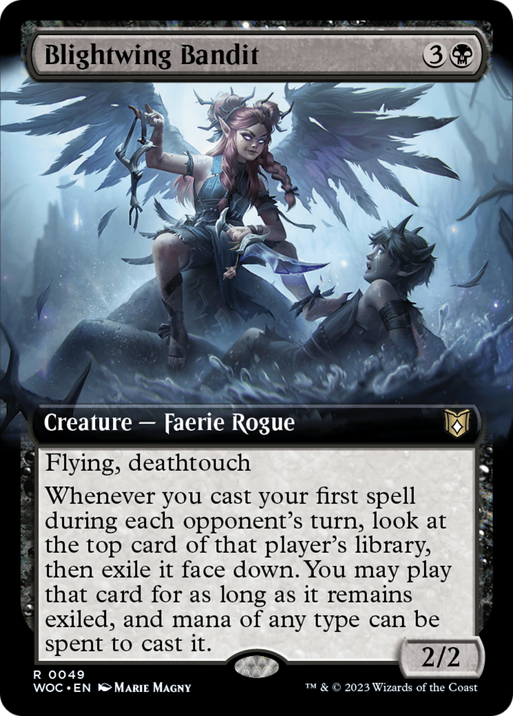 Blightwing Bandit (Extended Art) [Wilds of Eldraine Commander] | Shuffle n Cut Hobbies & Games