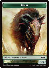Beast // Treasure Double-Sided Token [Tarkir: Dragonstorm Commander Tokens] | Shuffle n Cut Hobbies & Games