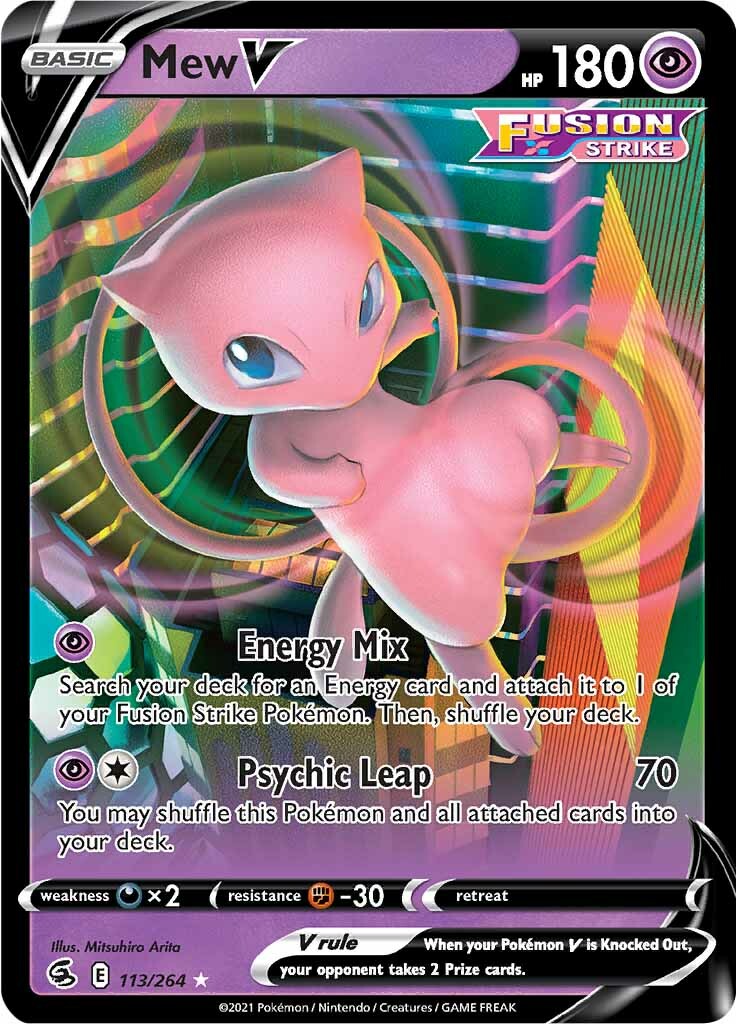 Mew V (113/264) [Sword & Shield: Fusion Strike] | Shuffle n Cut Hobbies & Games