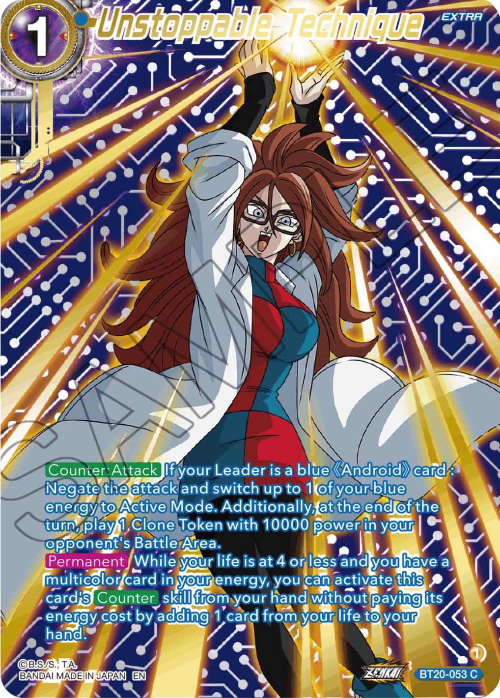 Unstoppable Technique (Gold-Stamped) (BT20-053) [Power Absorbed] | Shuffle n Cut Hobbies & Games
