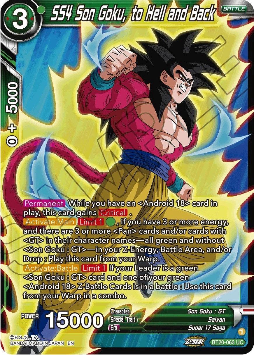 SS4 Son Goku, to Hell and Back (BT20-063) [Power Absorbed] | Shuffle n Cut Hobbies & Games