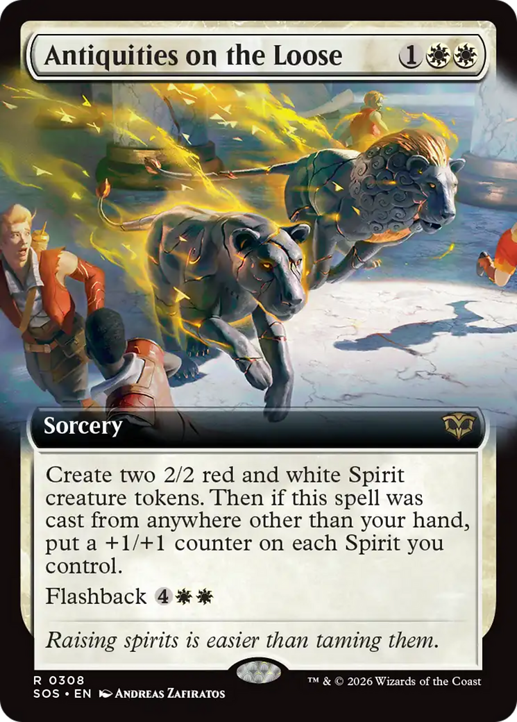 Antiquities on the Loose (Extended Art) [Secrets of Strixhaven] | Shuffle n Cut Hobbies & Games