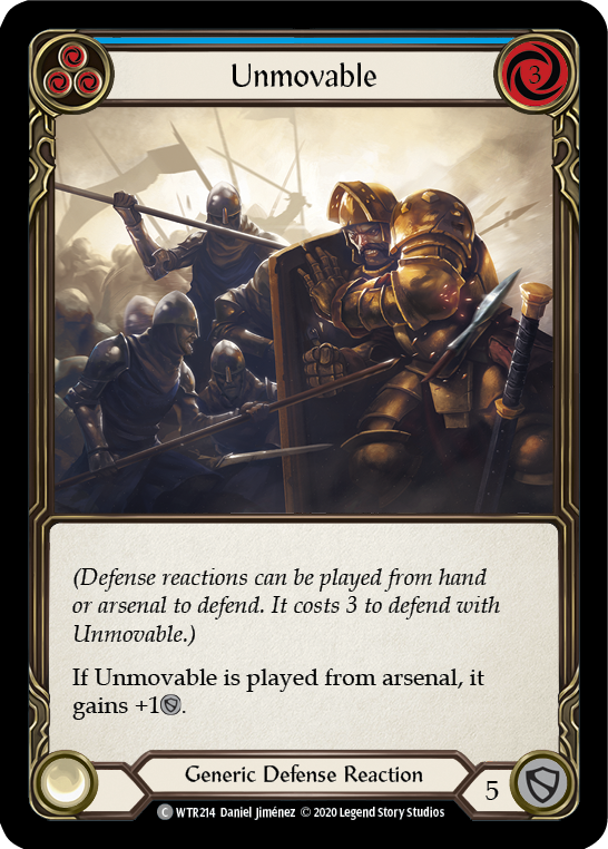 Unmovable (Blue) [U-WTR214] (Welcome to Rathe Unlimited)  Unlimited Rainbow Foil | Shuffle n Cut Hobbies & Games