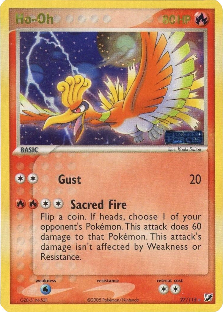 Ho-Oh (27/115) (Stamped) [EX: Unseen Forces] | Shuffle n Cut Hobbies & Games