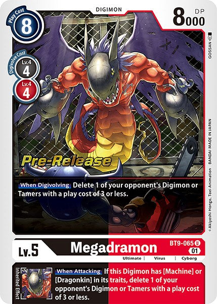 Megadramon [BT9-065] [X Record Pre-Release Promos] | Shuffle n Cut Hobbies & Games