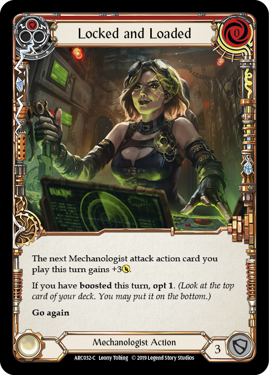 Locked and Loaded (Red) [ARC032-C] (Arcane Rising)  1st Edition Normal | Shuffle n Cut Hobbies & Games