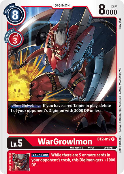 WarGrowlmon [BT2-017] (Alternate Art) [Release Special Booster Ver.1.0] | Shuffle n Cut Hobbies & Games