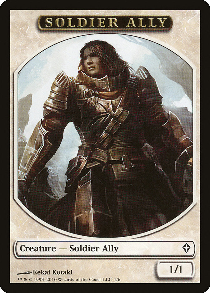 Soldier Ally Token [Worldwake Tokens] | Shuffle n Cut Hobbies & Games