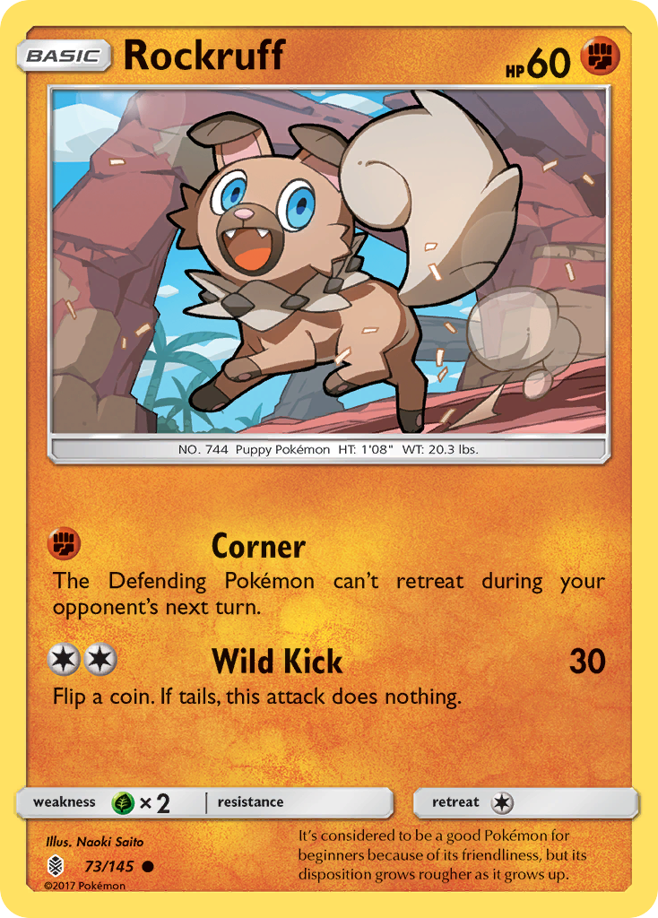 Rockruff (73/145) [Sun & Moon: Guardians Rising] | Shuffle n Cut Hobbies & Games
