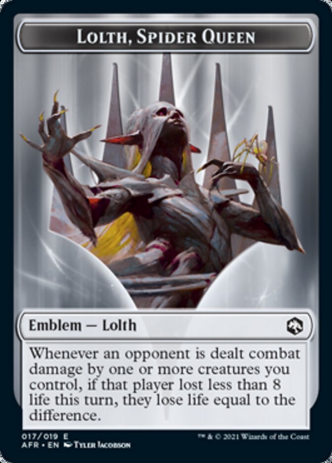 Spider // Lolth, Spider Queen Emblem Double-Sided Token [Dungeons & Dragons: Adventures in the Forgotten Realms Tokens] | Shuffle n Cut Hobbies & Games