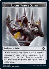 Spider // Lolth, Spider Queen Emblem Double-Sided Token [Dungeons & Dragons: Adventures in the Forgotten Realms Tokens] | Shuffle n Cut Hobbies & Games