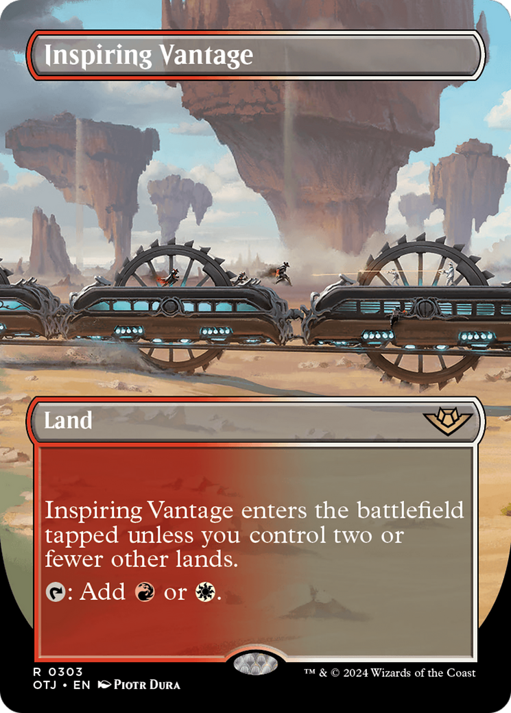 Inspiring Vantage (Borderless) [Outlaws of Thunder Junction] | Shuffle n Cut Hobbies & Games