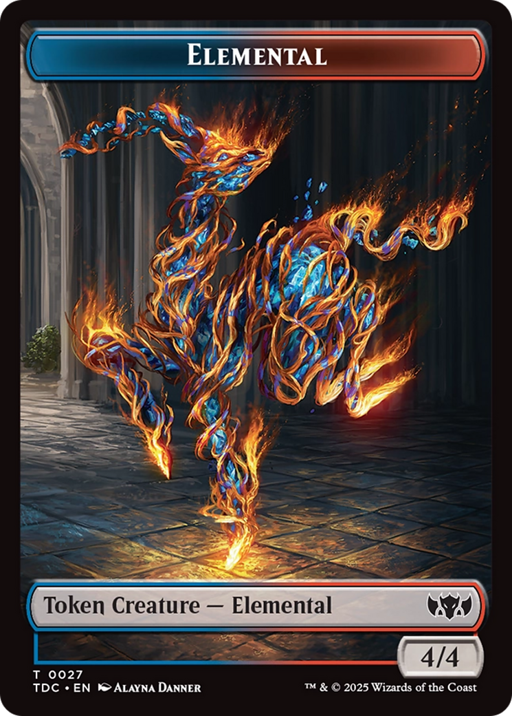 Elemental (0027) // Monk Double-Sided Token [Tarkir: Dragonstorm Commander Tokens] | Shuffle n Cut Hobbies & Games