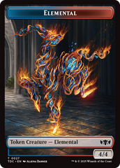 Elemental (0027) // Monk Double-Sided Token [Tarkir: Dragonstorm Commander Tokens] | Shuffle n Cut Hobbies & Games