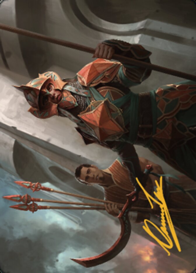 Siege Veteran Art Card (Gold-Stamped Signature) [The Brothers' War Art Series] | Shuffle n Cut Hobbies & Games