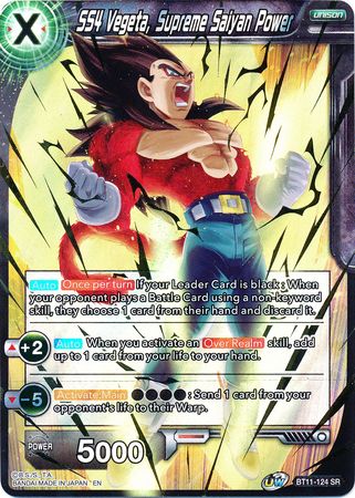 SS4 Vegeta, Supreme Saiyan Power (BT11-124) [Vermilion Bloodline 2nd Edition] | Shuffle n Cut Hobbies & Games
