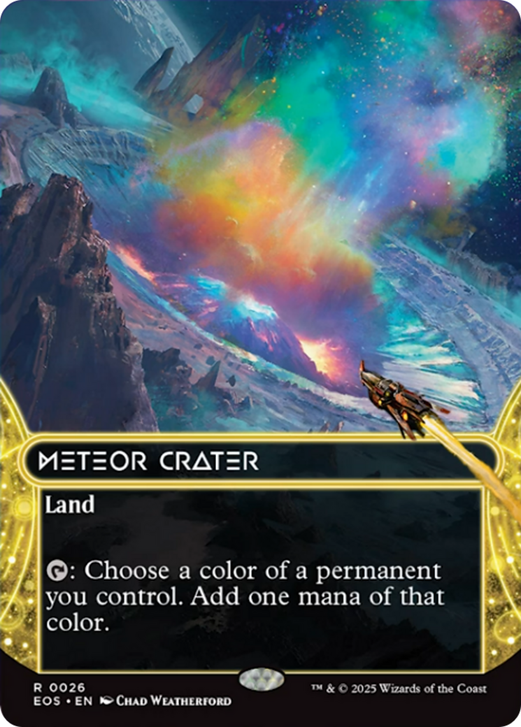 Meteor Crater (0026) (Borderless) [Edge of Eternities: Stellar Sights] | Shuffle n Cut Hobbies & Games