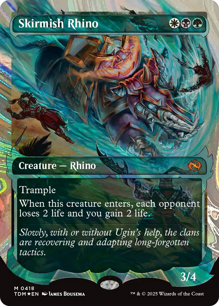 Skirmish Rhino (0418) (Showcase) (Halo Foil) [Tarkir: Dragonstorm] | Shuffle n Cut Hobbies & Games