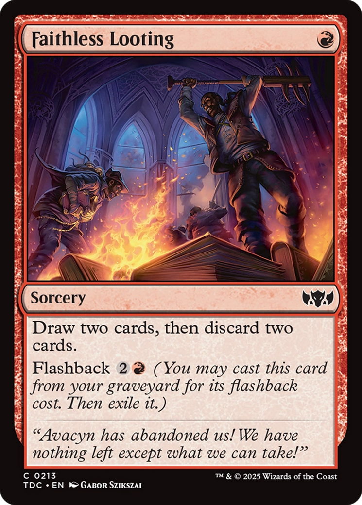 Faithless Looting [Tarkir: Dragonstorm Commander] | Shuffle n Cut Hobbies & Games