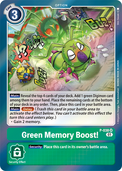 Green Memory Boost! [P-038] [Promotional Cards] | Shuffle n Cut Hobbies & Games