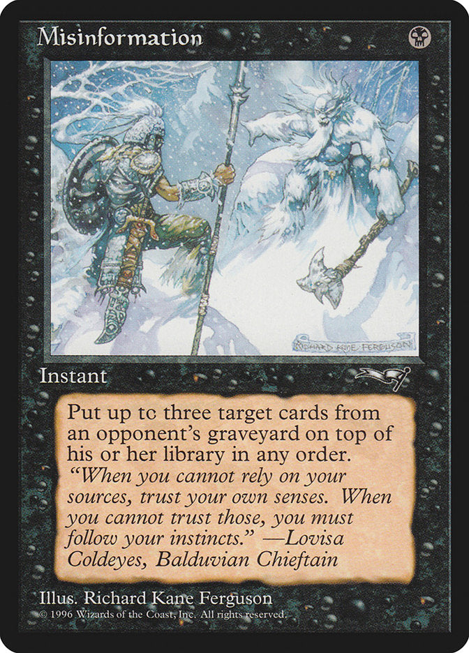 Misinformation [Alliances] | Shuffle n Cut Hobbies & Games