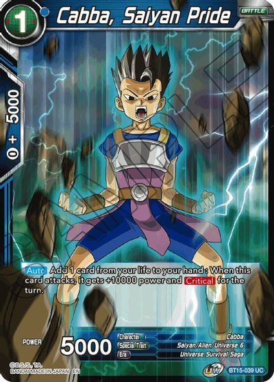 Cabba, Saiyan Pride (BT15-039) [Saiyan Showdown] | Shuffle n Cut Hobbies & Games