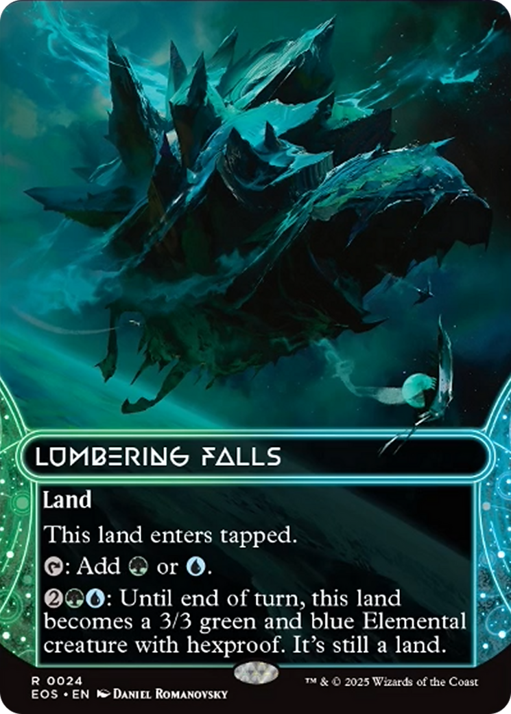 Lumbering Falls (0024) (Borderless) [Edge of Eternities: Stellar Sights] | Shuffle n Cut Hobbies & Games
