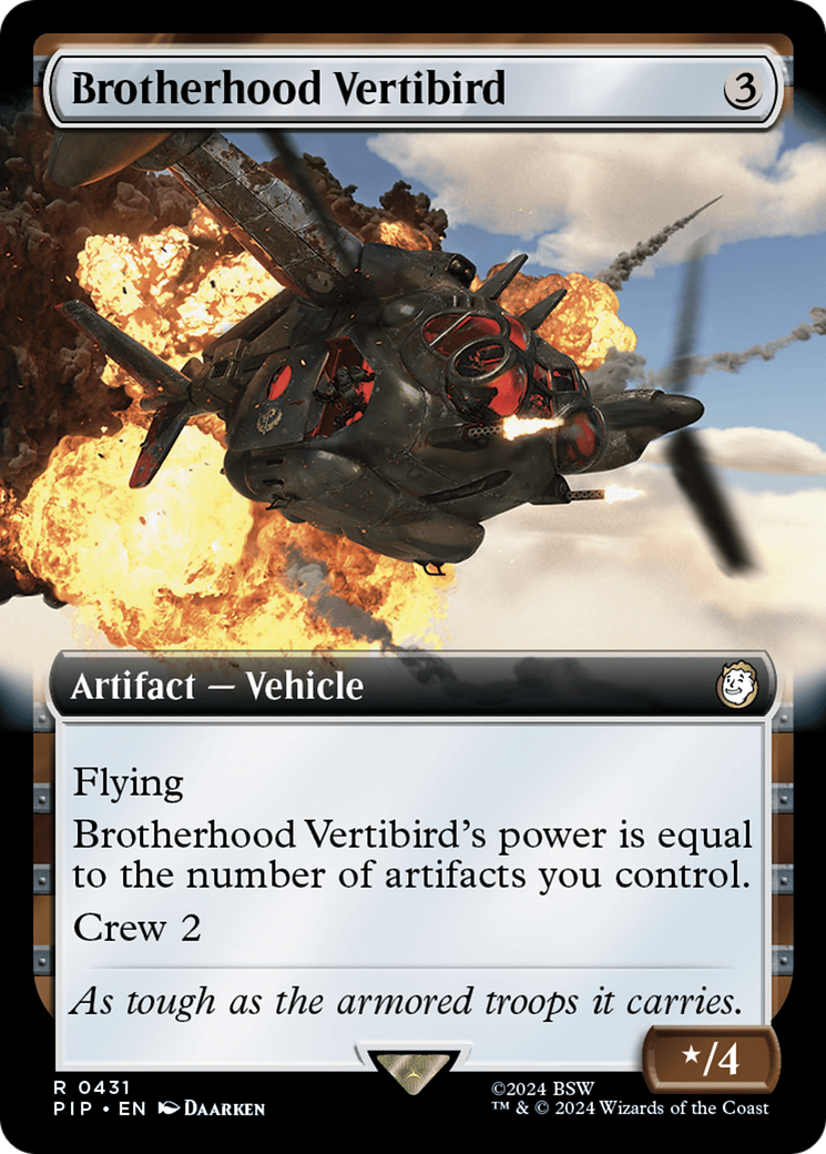 Brotherhood Vertibird (Extended Art) [Fallout] | Shuffle n Cut Hobbies & Games