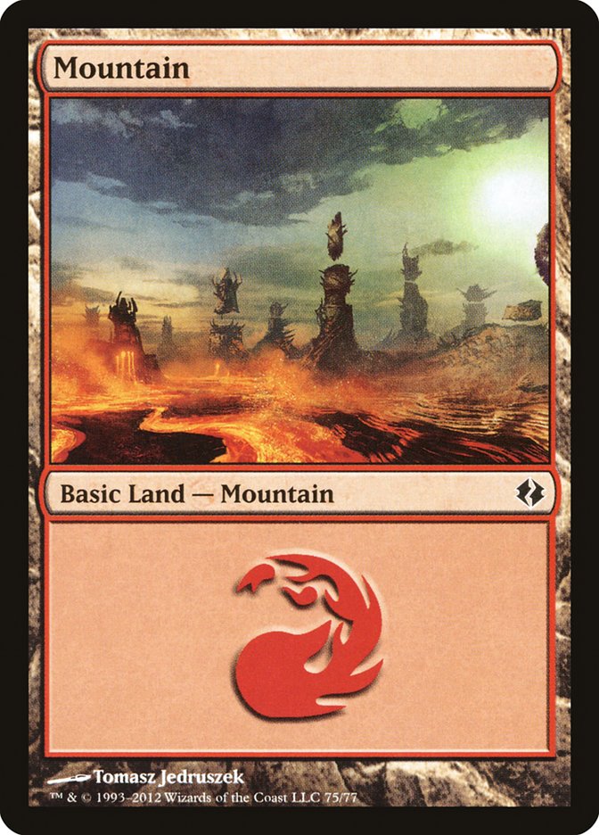 Mountain (75) [Duel Decks: Venser vs. Koth] | Shuffle n Cut Hobbies & Games