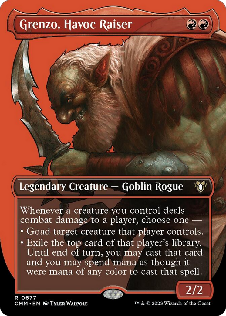 Grenzo, Havoc Raiser (Borderless Profile) [Commander Masters] | Shuffle n Cut Hobbies & Games