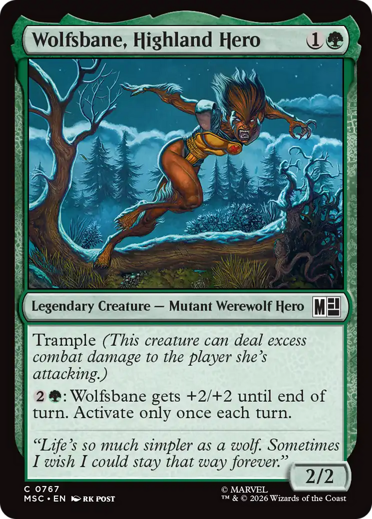 Wolfsbane, Highland Hero [Marvel Super Heroes Commander] | Shuffle n Cut Hobbies & Games
