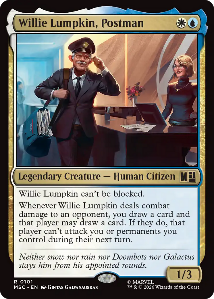 Willie Lumpkin, Postman (Surge Foil) [Marvel Super Heroes Commander] | Shuffle n Cut Hobbies & Games