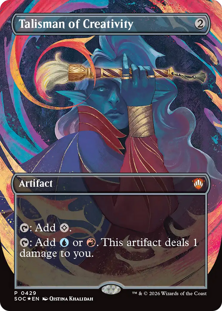 Talisman of Creativity (Borderless) [Secrets of Strixhaven Commander] | Shuffle n Cut Hobbies & Games